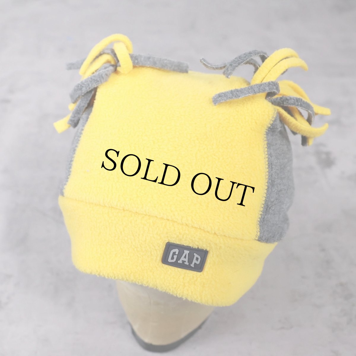 画像1: 90's GAP フリンジ付き フリースキャップ S/M (1)