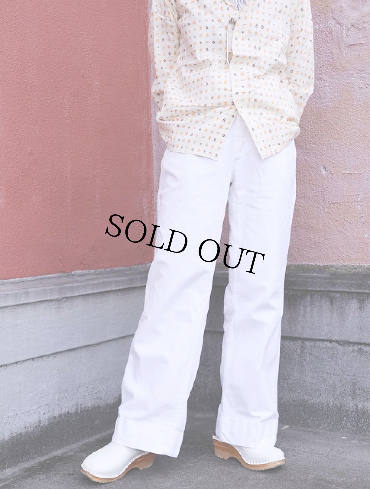 画像1: 60〜70's AU MOLINEL FRANCE製 コットンワークパンツ W34 (1)