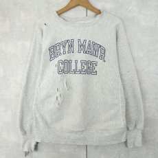 画像1: 80's Champion REVERSE WEAVE トリコタグ USA製 "BRYN MAWR COLLEGE" プリントスウェット M (1)