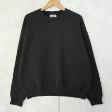 画像1: 90's Lee USA製 無地スウェット BLACK L (1)