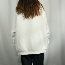 画像3: 90's LANDS' END USA製 前V 無地 鹿の子スウェット XL (3)