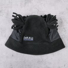 画像2: 90's GAP "PERFORMANCE" フリンジ付き フリースキャップ M (2)