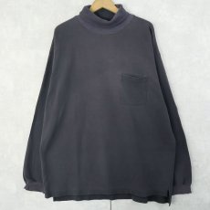 画像1: 90's GAP タートルネック 鹿の子ポケットロンT NAVY XL (1)