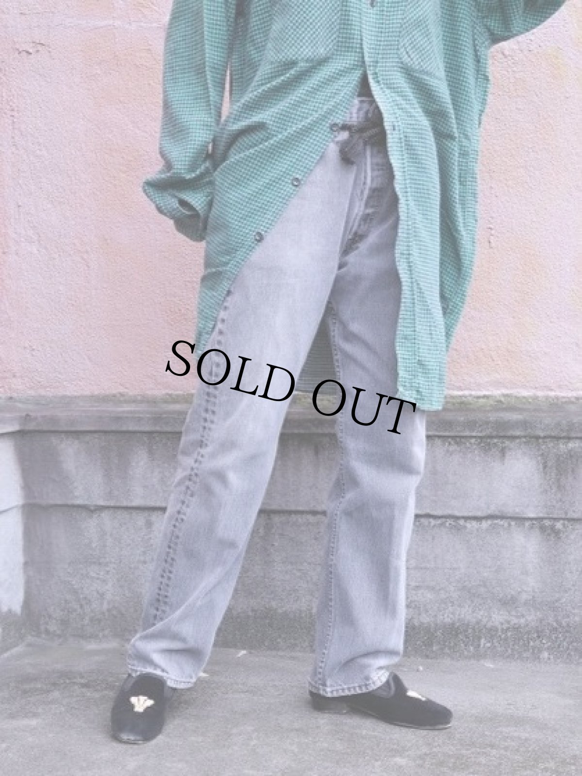 画像1: 2000's Levi's 501 USA製 "サルファブラック" ブラックデニムパンツ W31 (1)