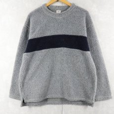 画像1: 90's crazy shirts USA製 ネップ混 ボアフリースプルオーバー M (1)