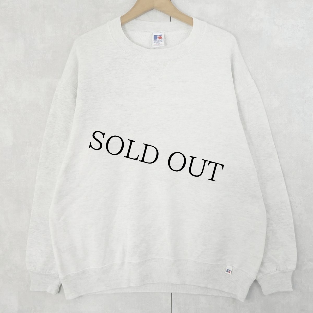 画像1: 90's RUSSELL ATHLETIC USA製 前V 無地スウェット XXL (1)