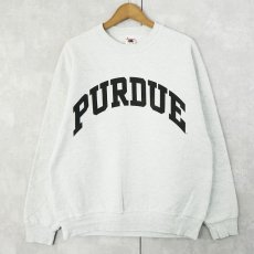 画像1: 90's FRUIT OF THE LOOM USA製 "PURDUE" プリントスウェット M (1)