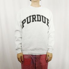 画像2: 90's FRUIT OF THE LOOM USA製 "PURDUE" プリントスウェット M (2)