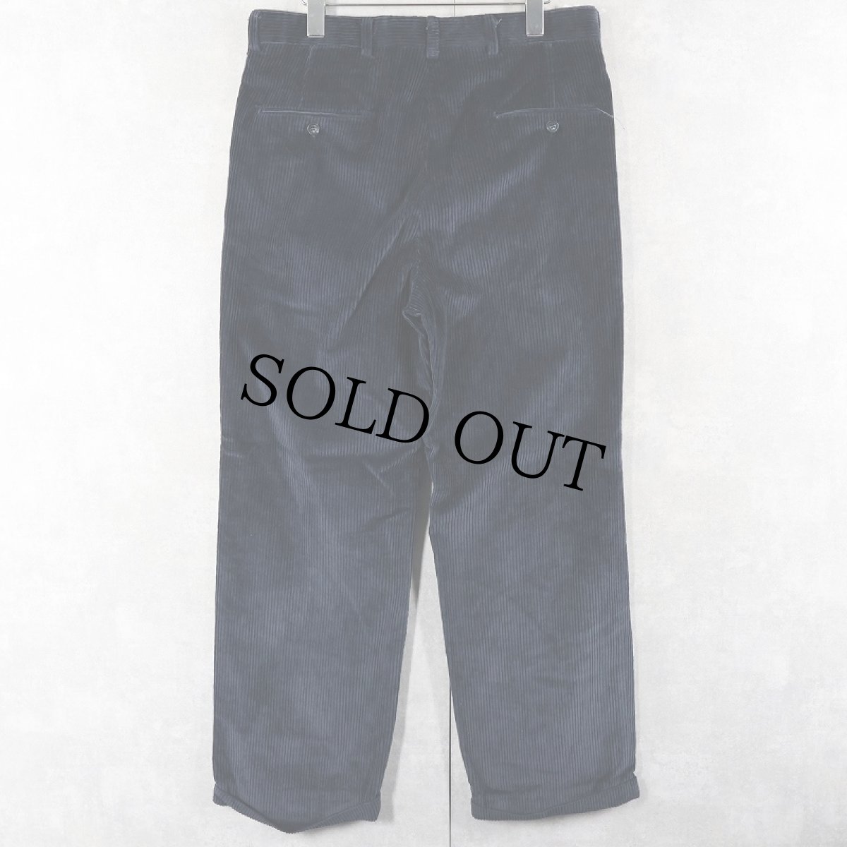 画像4: 80's SAKS FIFTH AVENUE 太畝 コーデュロイパンツ NAVY W32 (4)