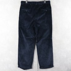 画像2: 80's SAKS FIFTH AVENUE 太畝 コーデュロイパンツ NAVY W32 (2)