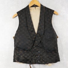 画像1: VINTAGE ドット柄 針刺しシンチバック ジレベスト  (1)