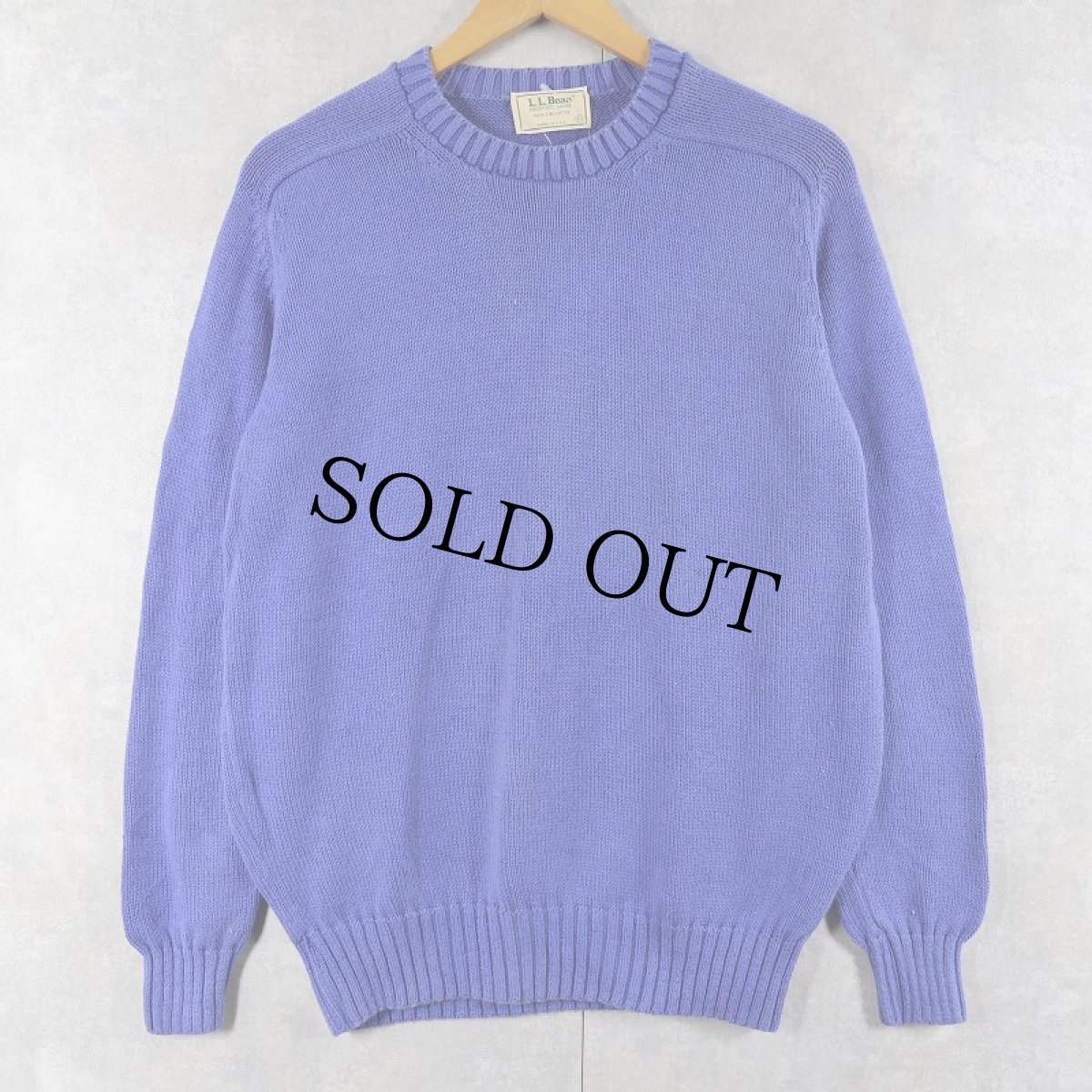 画像1: 80〜90's L.L.Bean USA製 コットンニットセーター XL (1)