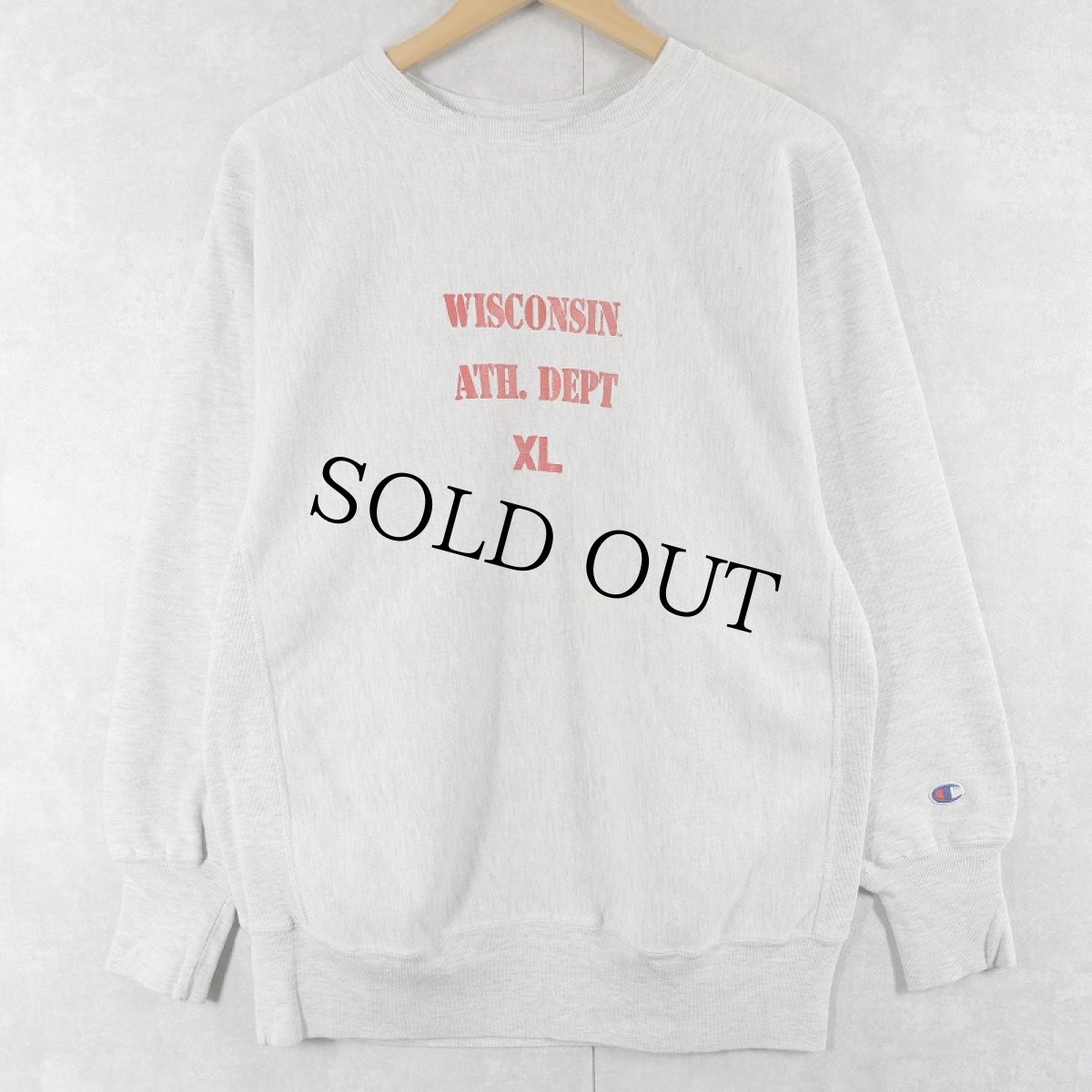 画像1: 90's Champion REVERSE WEAVE USA製 "WISCONSIN" プリントスウェット XL (1)