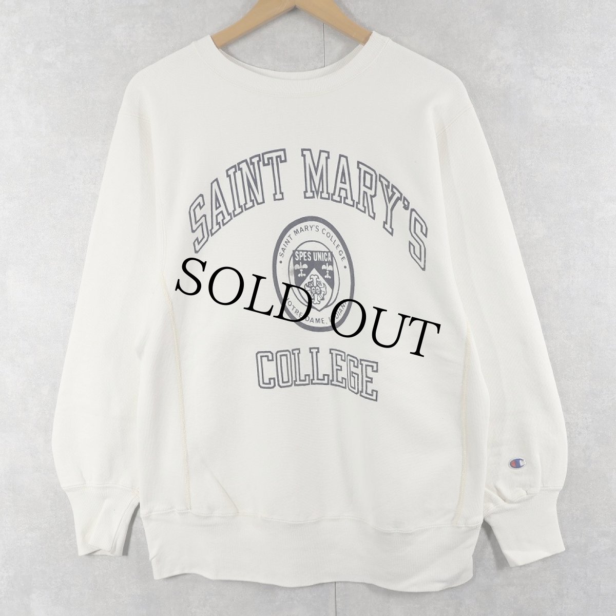 画像1: 90's Champion REVERSE WEAVE USA製 "SAINT MARY'S COLLEGE" プリントスウェット L (1)