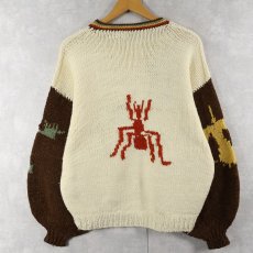 画像2: 民族柄 ウールニットセーター  (2)