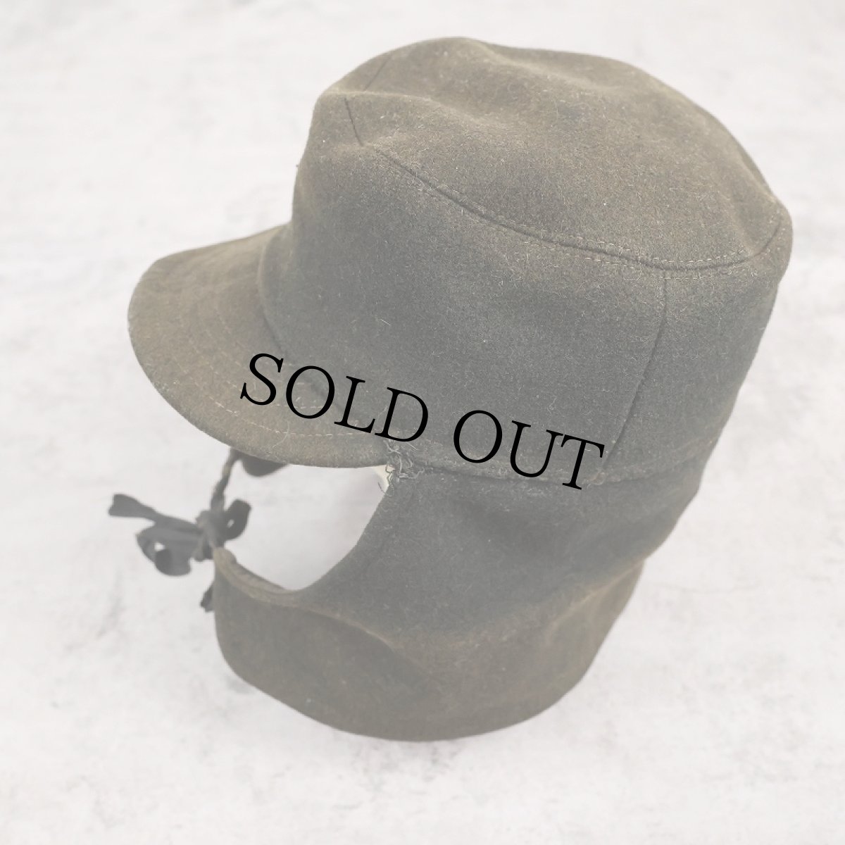 画像2: 〜50's JAPAN VINTAGE ウールスキーキャップ KHAKI (2)