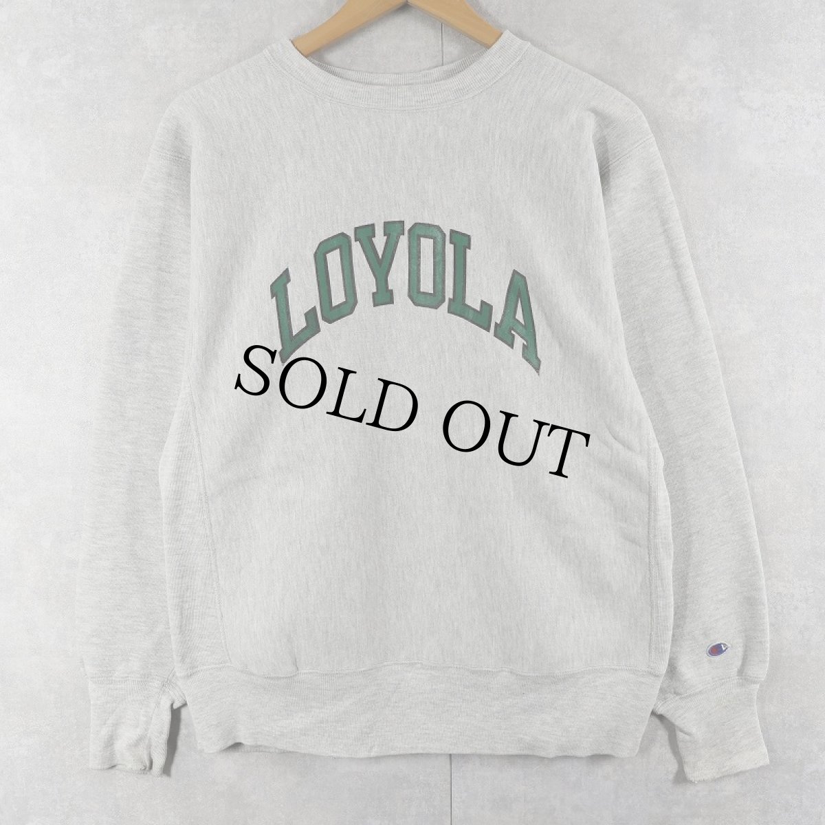 画像1: 90's Champion REVERSE WEAVE USA製 "LOYOLA" プリントスウェット L (1)