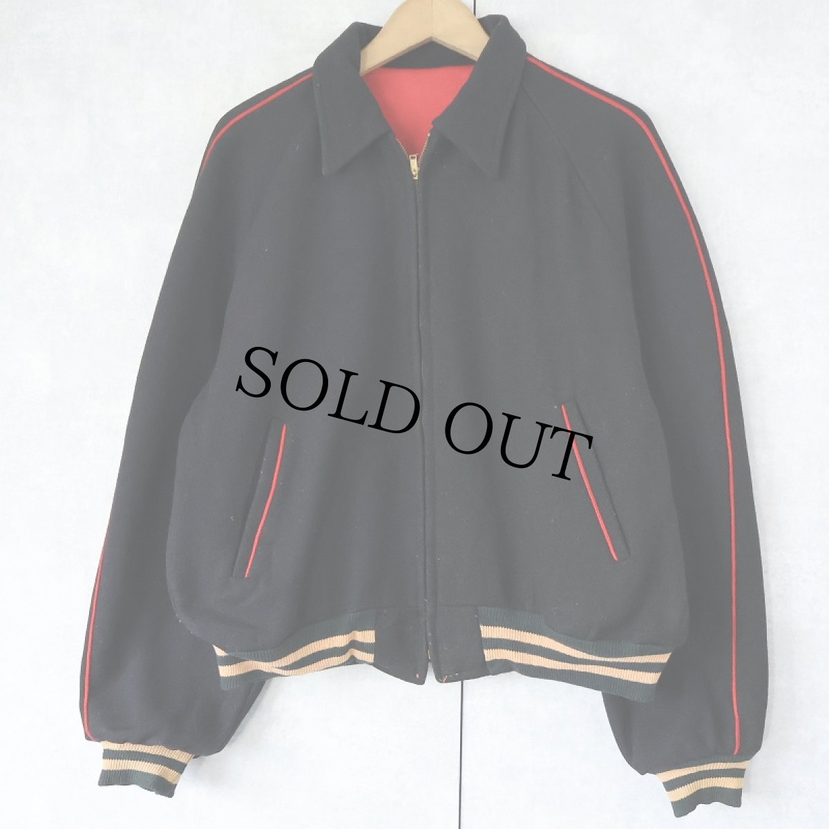 画像1: 60's サイドライン リバーシブルウール×コットンジャケット (1)