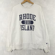 画像1: Champion REVERSE WEAVE "RHODE URI ISLAND" プリントスウェット L (1)