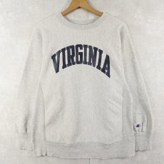 画像1: 80's Champion REVERSE WEAVE USA製 トリコタグ "VIRGINIA" プリントスウェット L (1)