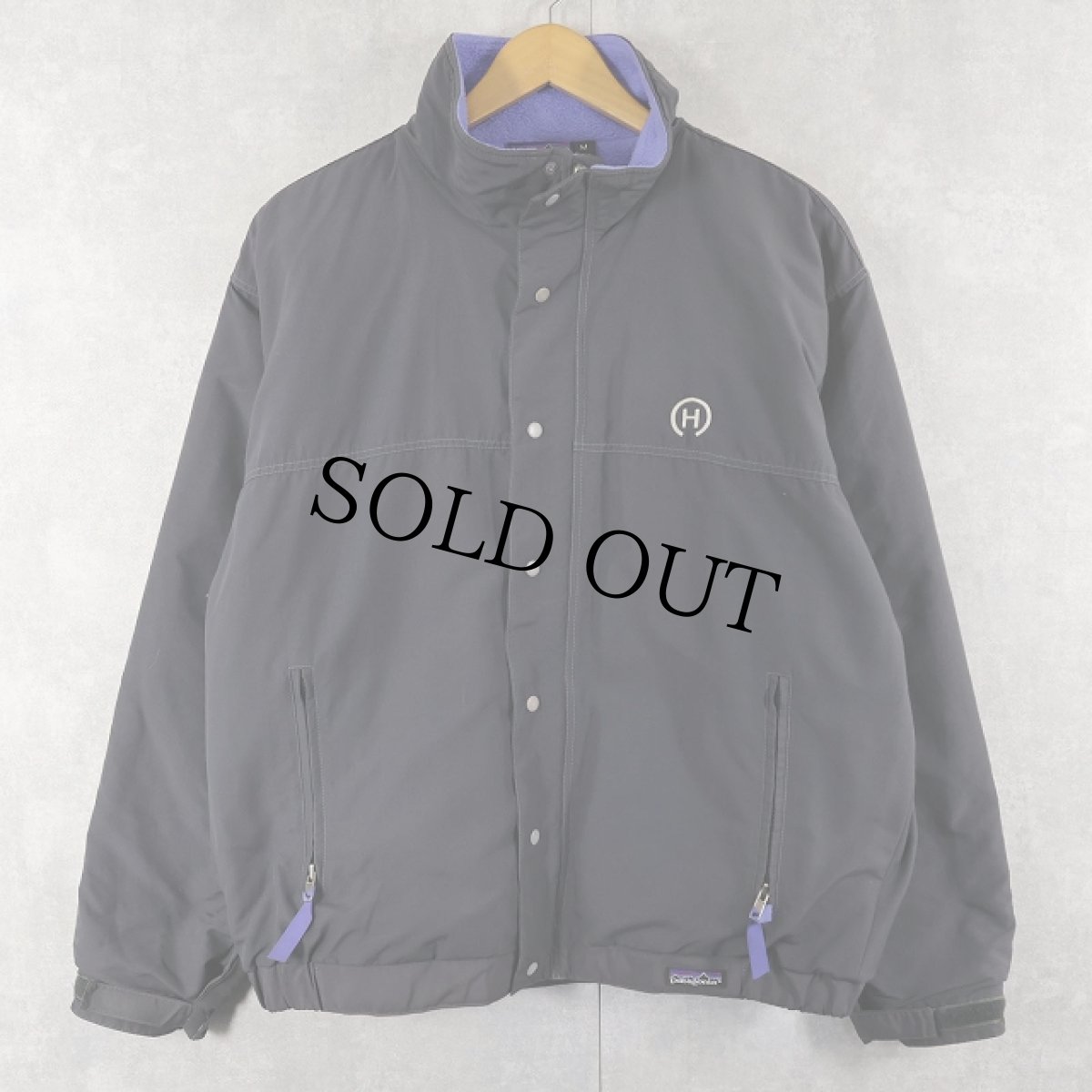 画像1: 90's Patagonia USA製 裏フリース ナイロンシェルジャケット M (1)