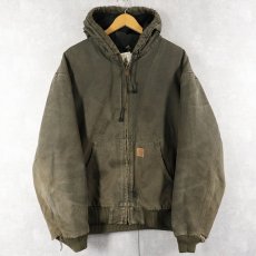 画像1: 2000's Carhartt ダックアクティブパーカー MOSS GREEN XL (1)