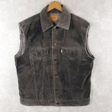 画像1: 80〜90's Levi's 70505-1517 USA製 カットオフ コーデュロイジャケット SIZE49 (1)