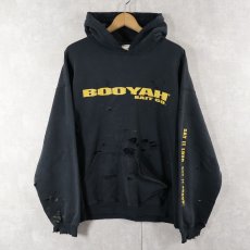 画像1: 2000's BOOYAH BAIT CO. 釣り具企業 プリントスウェットフーディ BLACK L (1)