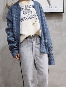 画像1: 60's SEARS SPORTSWEAR バーズアイ モヘアニットカーディガン M (1)