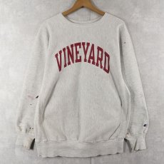 画像1: 90's Champion REVERSE WEAVE "VINEYARD" プリントスウェット XL (1)