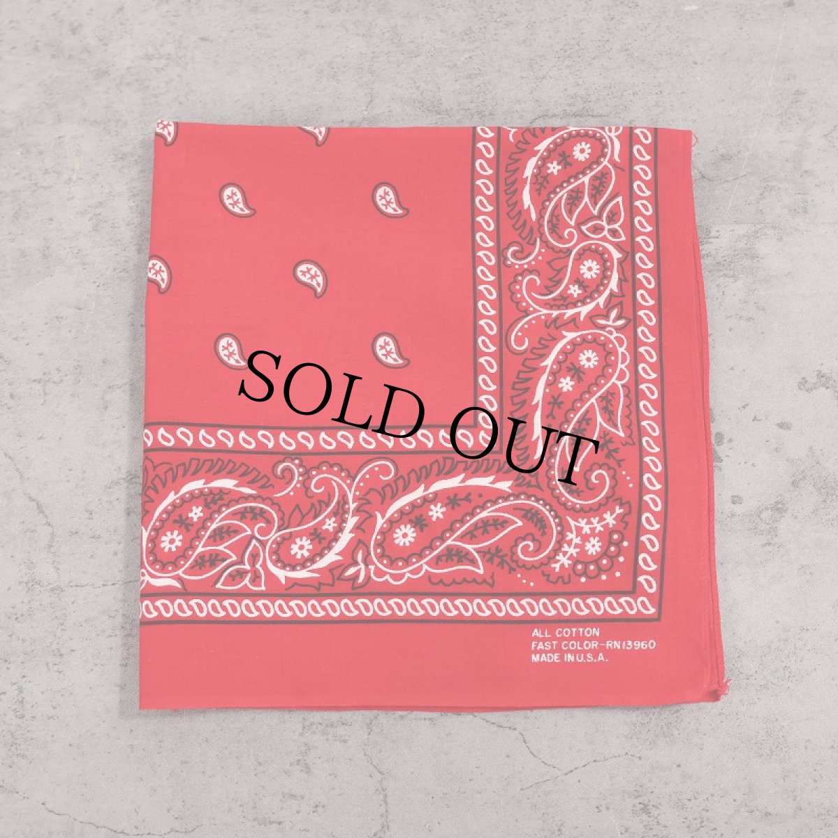 画像1: 70's FAST COLOR USA製 ペイズリー柄 バンダナ (1)