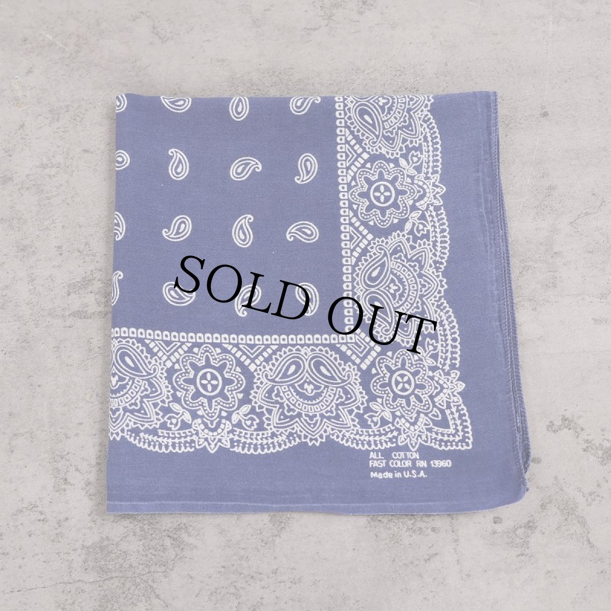 画像1: 70's FAST COLOR USA製 総柄 バンダナ (1)