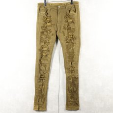 画像1: 【SALE】 MNML ダメージデザイン スキニーデニムパンツ W34 (1)