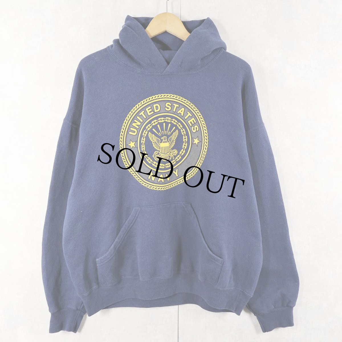 画像2: 90's SOFFE USA製 "U.S.NAVY" リフレクタープリントスウェットフーディー NAVY L (2)