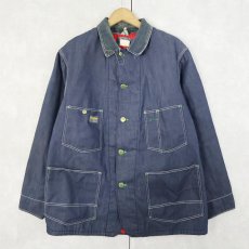 画像1: 70's OSH KOSH キルティングライナー デニムカバーオール SIZE42 (1)