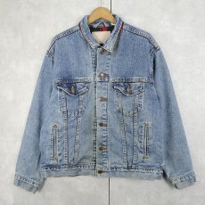 画像1: 90's Levi's 70427 USA製 チェック柄ライナー デニムジャケット (1)