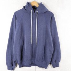 画像2: 80's Hanes USA製 "U.S.NAVY DEEP SEA DIVER" ラグランスウェットフーディー NAVY L (2)