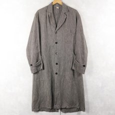 画像1: 50〜60's EURO 黒シャンアトリエコート SIZE48 (1)