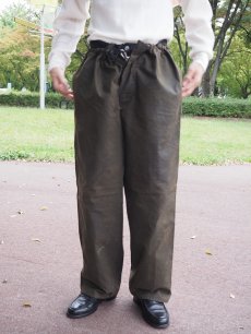 画像1: 90's Barbour ENGLAND製 3ワラント オイルドオーバーパンツ M (1)