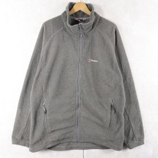 画像1: berghaus ロゴ刺繍 フリースジップジャケット XL (1)