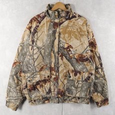 画像1: OUTFITTERS RIDGE リアルツリーカモ柄 キルティングライナー 中綿入りコットンジップジャケット M (1)