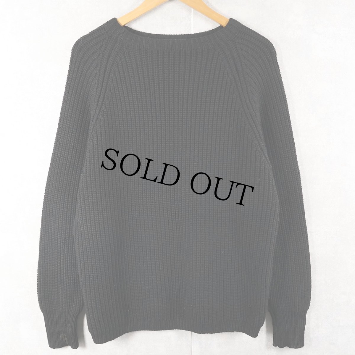 画像1: 60〜70's Bruestle ウールニットセーター BLACK (1)