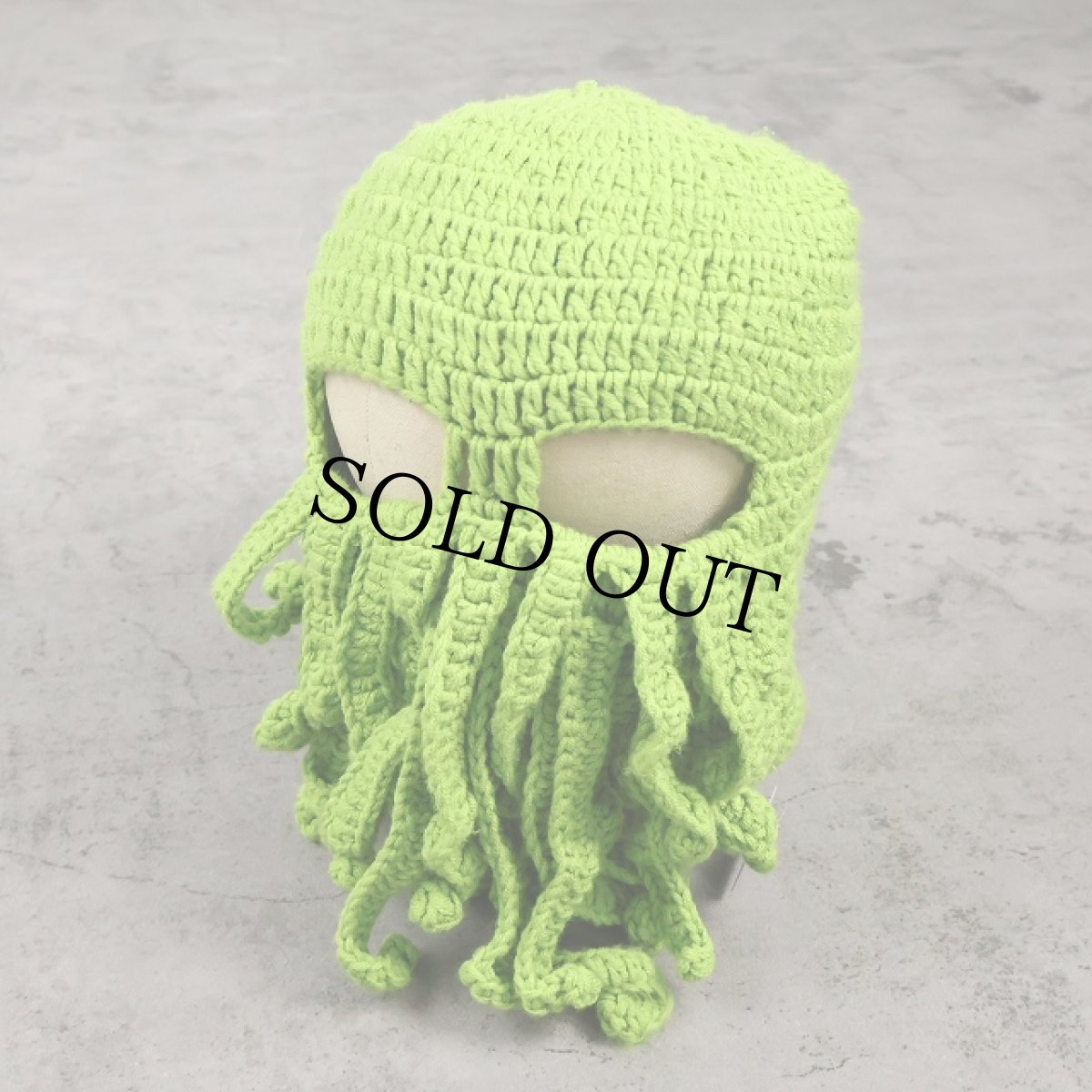 画像1: デザイン コットンハンドニットバラクラバ (1)