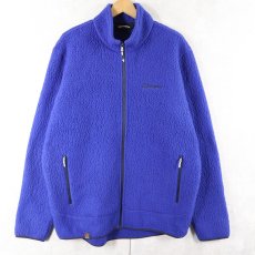 画像1: berghaus "POLATEC" ロゴ刺繍 ボアジップジャケット XL (1)