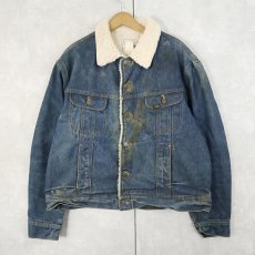 画像1: 70's Lee USA製 "STORM RIDER" デニムボアジャケット SIZE50 (1)