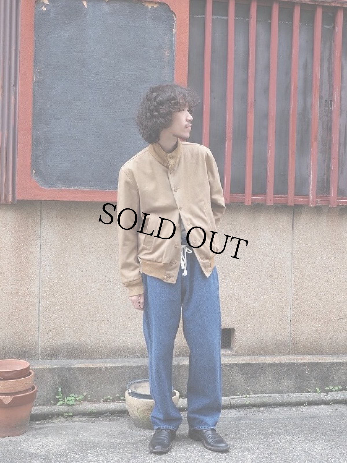 画像1: John Michael ITALY製 "A-1 TYPE" リバーシブル ウール×コットンポリジャケット SIZE48 (1)