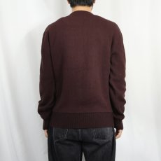 画像3: 70's CAMPUS USA製 アクリルニットカーディガン L (3)