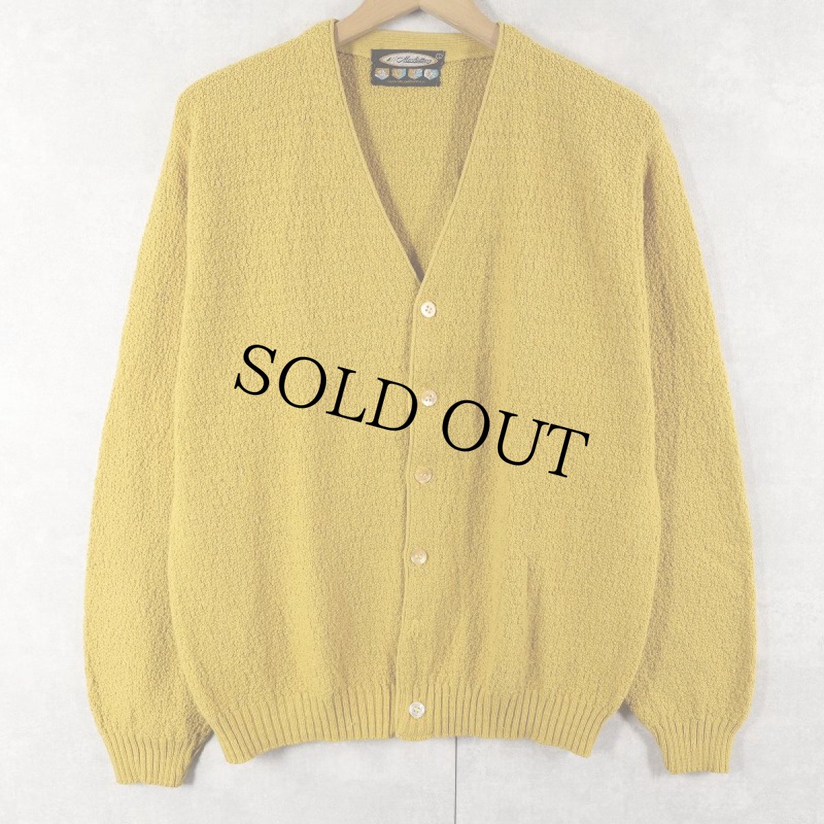 画像1: 70's Manhattan アクリルニットカーディガン L (1)