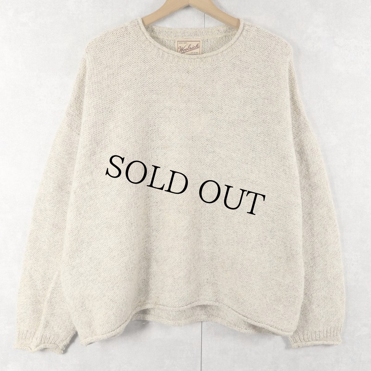 画像1: 90's Woolrich USA製 ウール×ナイロン ロールネックニットセーター XL (1)