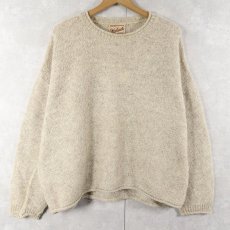 画像1: 90's Woolrich USA製 ウール×ナイロン ロールネックニットセーター XL (1)